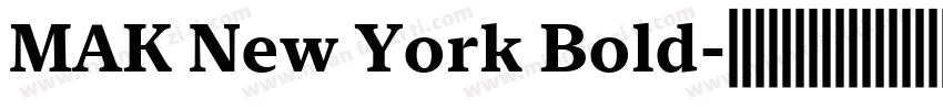 MAK New York Bold字体转换